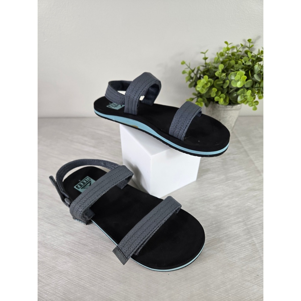 Reef Kids Ahi Convertible Sandals Charcoal Black Blue Size 5 EUR 36 Sporty